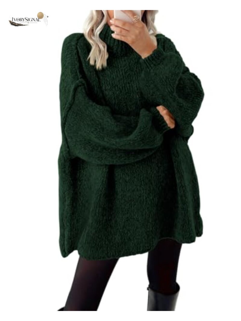 Mock Neck Cable Knit Oversized Pullover Sweater Long Sleeve